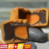 单黄豆沙 Red Bean Paste Mooncake with 1 Yolk 